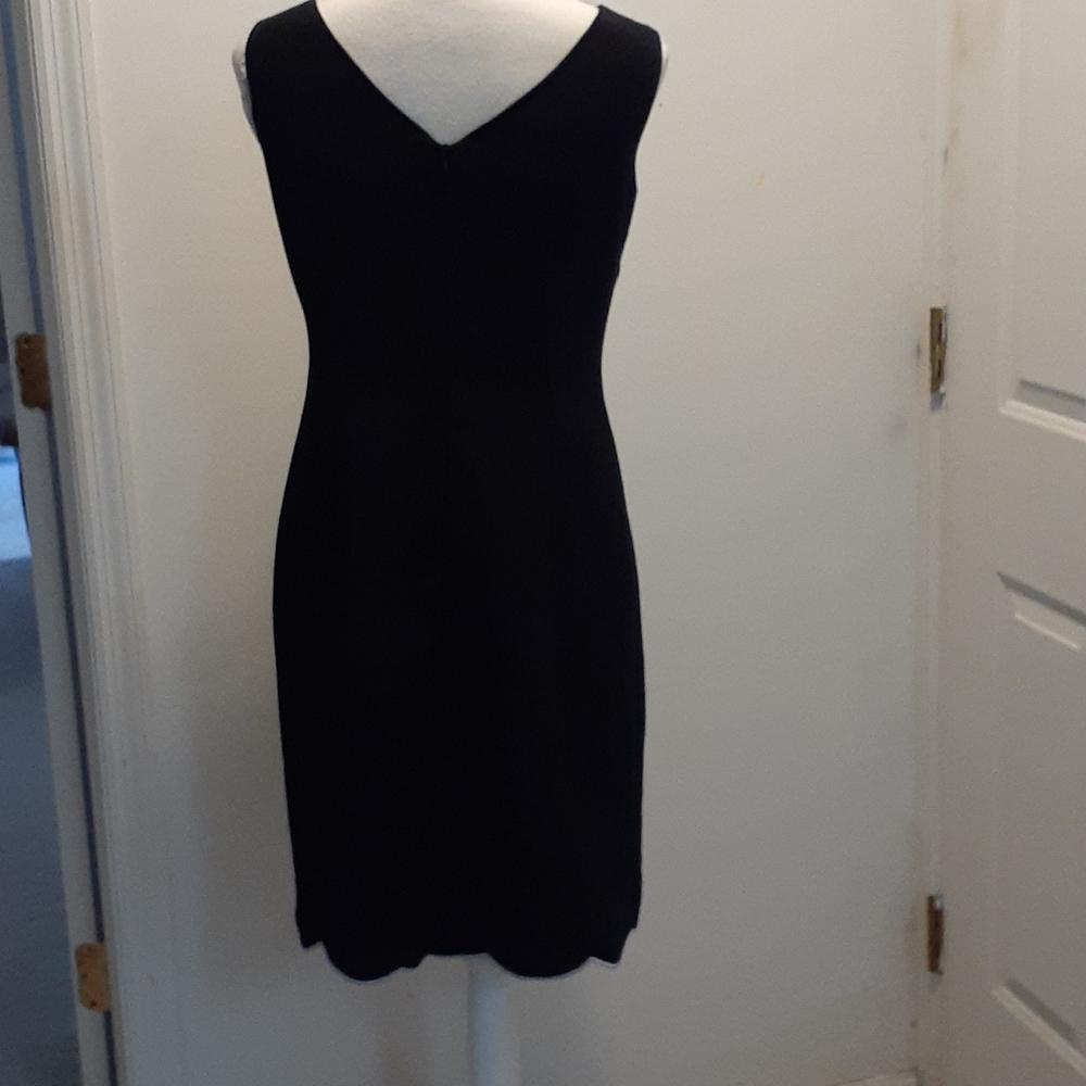 Dress barn V-neck embroidered black dress - Picture 5 of 6